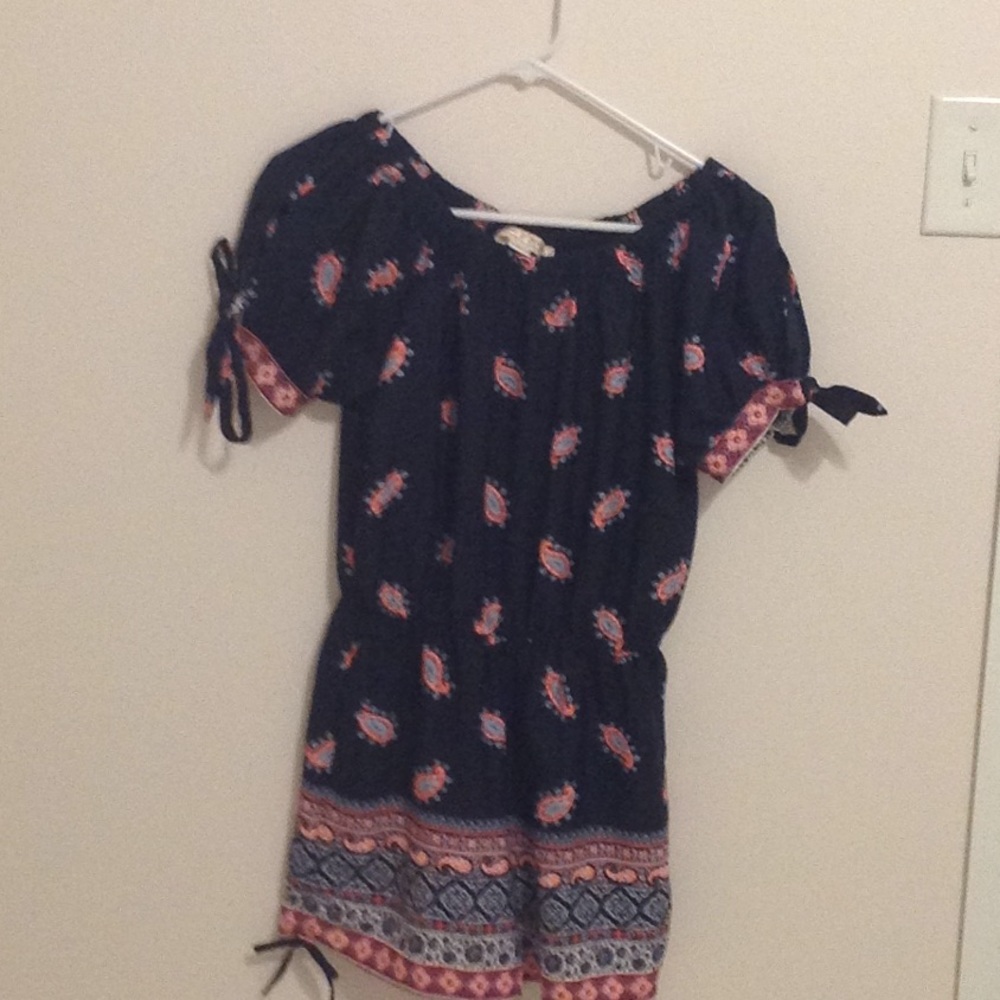 Paisley, romper, cute, bows